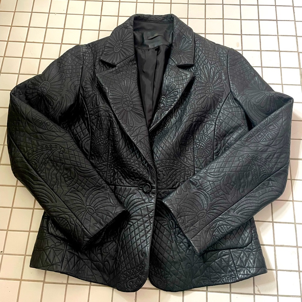 Vintage Wilson Leather Embroidered Blazer